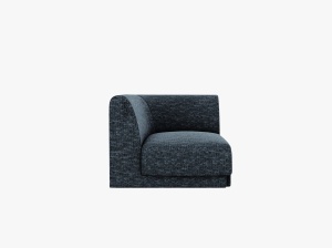 MODUL CANAPEA MILEY, ALBASTRU, CU TAPITERIE DIN TEXTIL CHENILLE HAGA, MICADONI