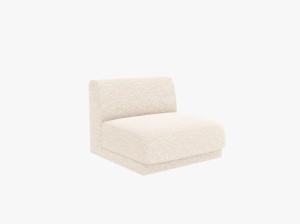 MODUL CANAPEA MILEY, BEJ FILDES, CU TAPITERIE DIN TEXTIL CHENILLE EDEN, MICADONI - Img 2