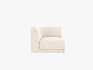 MODUL CANAPEA MILEY, BEJ FILDES, CU TAPITERIE DIN TEXTIL CHENILLE EDEN, MICADONI