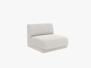 MODUL CANAPEA MILEY, CU SPATAR, ARGINTIU, CU TAPITERIE DIN TEXTIL CHENILLE EDEN, MICADONI - Img 2