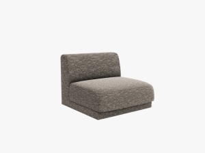 MODUL CANAPEA MILEY, CU SPATAR, GRI, CU TAPITERIE DIN TEXTIL CHENILLE HAGA, MICADONI - Img 2