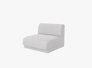 MODUL CANAPEA MILEY, CU SPATAR, GRI DESCHIS, CU TAPITERIE DIN TEXTIL BOUCLE BALOO, MICADONI - Img 2