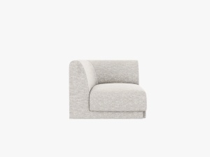 MODUL CANAPEA MILEY, GRI DESCHIS, CU TAPITERIE DIN TEXTIL CHENILLE HAGA, MICADONI