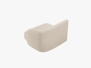 MODUL CANAPEA MILEY, PE DREAPTA, BEJ, CU TAPITERIE DIN TEXTIL BOUCLE BALOO, MICADONI - Img 4