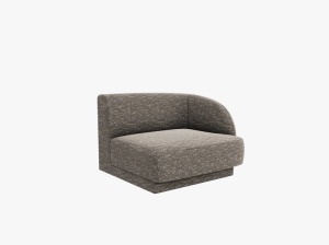 MODUL CANAPEA MILEY, PE DREAPTA, GRI, CU TAPITERIE DIN TEXTIL CHENILLE HAGA, MICADONI - Img 2
