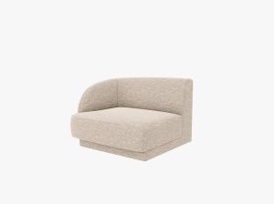 MODUL CANAPEA MILEY, PE STANGA, BEJ, CU TAPITERIE DIN TEXTIL CHENILLE HAGA, MICADONI - Img 2