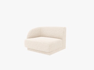 MODUL CANAPEA MILEY, PE STANGA, BEJ FILDES, CU TAPITERIE DIN TEXTIL CHENILLE EDEN, MICADONI - Img 2