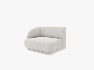 MODUL CANAPEA MILEY, PE STANGA, GRI DESCHIS, CU TAPITERIE DIN TEXTIL CHENILLE HAGA, MICADONI - Img 2