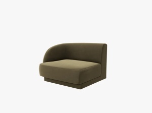 MODUL CANAPEA MILEY, PE STANGA, VERDE, CU TAPITERIE DIN CATFEA BLUVEL, MICADONI - Img 2