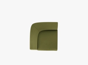 MODUL CANAPEA MILEY, VERDE MASLINIU INCHIS, CU TAPITERIE DIN TEXTIL BOUCLE BALOO, MICADONI - Img 3
