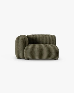 MODUL COLTAR/CANAPEA MARTINA, 120X120 CM, PE STANGA, ADANCIME SCAUN 90 CM, VERDE MUSCHI,, TAPITAT CU TAPITERIE DIN TEXTIL CORDOI TILIA, MICADONI