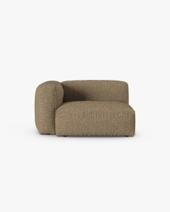 MODUL COLTAR/CANAPEA MARTINA, 120X120 CM, PE STANGA, ADANCIME SCAUN 90 CM, CAPPUCCINO, TAPITAT CU TAPITERIE DIN TEXTIL CORDOI TILIA, MICADONI