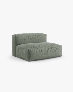 MODUL COLTAR/CANAPEA MARTINA, 120X160 CM, PE DREAPTA, ADANCIME SCAUN 90 CM, VERDE MUSCHI, TAPITAT CU TAPITERIE DIN TEXTIL STRUCTURAT BOSTON, MICADONI - Img 2