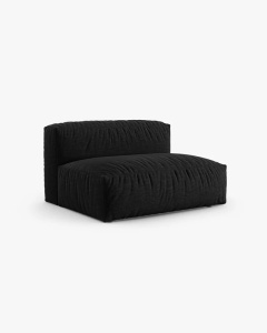 MODUL COLTAR/CANAPEA MARTINA, 120X160 CM, PE DREAPTA, ADANCIME SCAUN 90 CM, NEGRU, TAPITAT CU TAPITERIE DIN TEXTIL STRUCTURAT BOSTON, MICADONI - Img 2