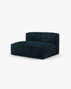 MODUL COLTAR/CANAPEA MARTINA, 120X160 CM, PE STANGA, ADANCIME SCAUN 90 CM, ALBASTRU INCHIS, TAPITAT CU TAPITERIE DIN TEXTIL CATIFEA VOGUE, MICADONI - Img 2