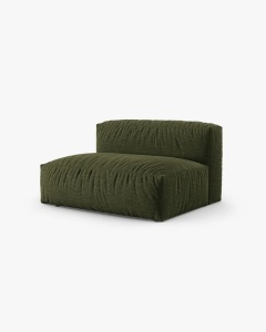 MODUL COLTAR/CANAPEA MARTINA, 120X160 CM, PE STANGA, ADANCIME SCAUN 90 CM, VERDE, TAPITAT CU TAPITERIE DIN TEXTIL STRUCTURAT BOSTON, MICADONI - Img 2