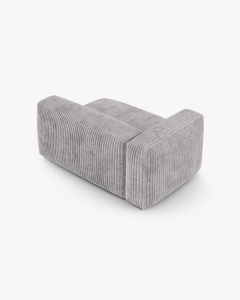 MODUL COLTAR/CANAPEA MARTINA, 120X160 CM, PE STANGA, ADANCIME SCAUN 90 CM, GRI DESCHIS, TAPITAT CU TAPITERIE DIN TEXTIL CORDOI TILIA, MICADONI - Img 3