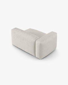 MODUL COLTAR/CANAPEA MARTINA, 120X160 CM, PE STANGA, ADANCIME SCAUN 90 CM, MELANJ GRI BEJ, TAPITAT CU TAPITERIE DIN TEXTIL BOUCLE MONET, MICADONI - Img 3