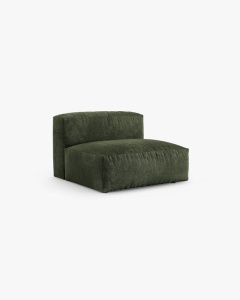 MODUL COLTAR/CANAPEA MARTINA, 120X92 CM, ADANCIME SCAUN 90 CM, VERDE, TAPITAT CU TAPITERIE DIN TEXTIL CATIFEA VOGUE, MICADONI - Img 2
