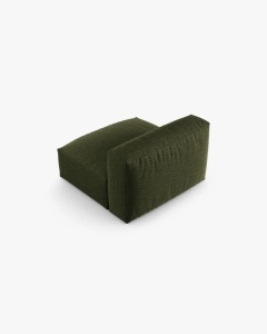 MODUL COLTAR/CANAPEA MARTINA, 120X92 CM, ADANCIME SCAUN 90 CM, VERDE, TAPITAT CU TAPITERIE DIN TEXTIL STRUCTURAT BOSTON, MICADONI - Img 3