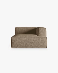 MODUL COLTAR/CANAPEA NURIA CAPPUCINO, PE DREAPTA, 147X127 CM, TAPITAT CU TAPITERIE DIN TEXTIL BOUCLE MONET, MICADONI