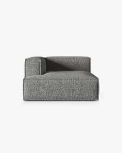 MODUL COLTAR/CANAPEA NURIA PETROL INCHIS, PE DREAPTA, 147X127 CM, TAPITAT CU TAPITERIE DIN TEXTIL BOUCLE MONET, MICADONI