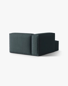 MODUL COLTAR/CANAPEA NURIA PETROL INCHIS, PE STANGA, 147X127 CM, TAPITAT CU TAPITERIE DIN TEXTIL STRUCTURAT LIBERTY, MICADONI - Img 3