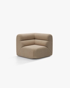 MODUL COLTAR NEO, NISIPIU, 100X100 CM, TAPITAT CU TAPITERIE DIN TEXTIL CHENILLE SILENCIO, MICADONI