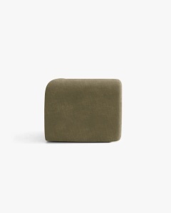 MODUL COLTAR NEO, VERDE MASLINIU DESCHIS, 100X100 CM, TAPITAT CU TAPITERIE DIN TEXTIL CHENILLE AURIU, MICADONI - Img 3