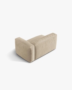 MODUL COTIERA CANAPEA/COLTAR MARTINA, 160X106 CM, PE DREAPTA, BEJ DESCHIS, TAPITAT CU TAPITERIE DIN TEXTIL CATIFEA VOGUE, MICADONI - Img 3