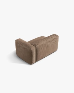 MODUL COTIERA CANAPEA/COLTAR MARTINA, 160X106 CM, PE DREAPTA, BEJ INCHIS, TAPITAT CU TAPITERIE DIN TEXTIL CATIFEA VOGUE, MICADONI - Img 3