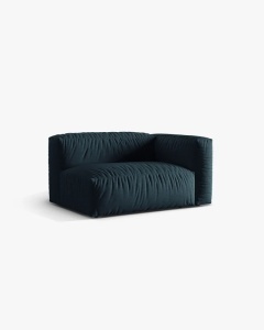 MODUL COTIERA CANAPEA/COLTAR MARTINA, 160X106 CM, PE DREAPTA, BLUE JEANS, TAPITAT CU TAPITERIE DIN TEXTIL STRUCTURAT BOSTON, MICADONI - Img 2