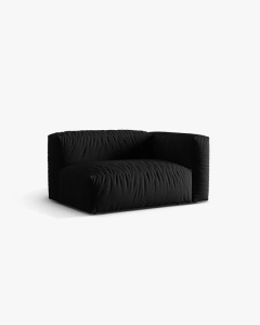 MODUL COTIERA CANAPEA/COLTAR MARTINA, 160X106 CM, PE DREAPTA, NEGRU, TAPITAT CU TAPITERIE DIN TEXTIL STRUCTURAT BOSTON, MICADONI - Img 2