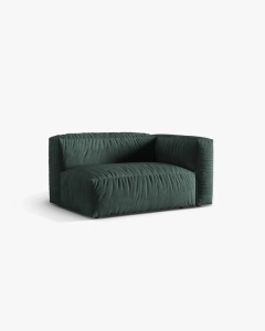 MODUL COTIERA CANAPEA/COLTAR MARTINA, 160X106 CM, PE DREAPTA, VERDE MUSCHI, TAPITAT CU TAPITERIE DIN TEXTIL CATIFEA VOGUE, MICADONI - Img 2