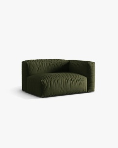 MODUL COTIERA CANAPEA/COLTAR MARTINA, 160X106 CM, PE DREAPTA, VERDE, TAPITAT CU TAPITERIE DIN TEXTIL STRUCTURAT BOSTON, MICADONI - Img 2
