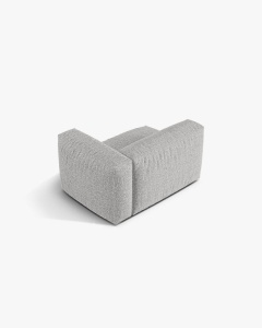 MODUL LATERAL PENTRU CANAPEA MARTINA, PE DREAPTA, ARGINTIU, TAPITAT CU TAPITERIE DIN TEXTIL BOUCLE MONET, MICADONI - Img 3