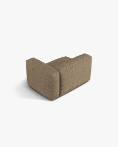 MODUL LATERAL PENTRU CANAPEA MARTINA, PE DREAPTA, CAPPUCCINO, TAPITAT CU TAPITERIE DIN TEXTIL BOUCLE MONET, MICADONI - Img 3
