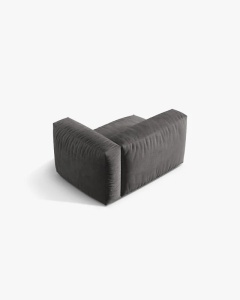 MODUL LATERAL PENTRU CANAPEA MARTINA, PE DREAPTA, GRI, TAPITAT CU TAPITERIE DIN TEXTIL CATIFEA VOGUE, MICADONI - Img 3