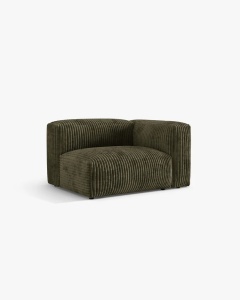 MODUL LATERAL PENTRU CANAPEA MARTINA, PE DREAPTA, VERDE MUSCHI, TAPITAT CU TAPITERIE DIN TEXTIL CORDOI TILIA, MICADONI - Img 2