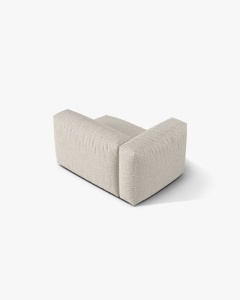 MODUL LATERAL PENTRU CANAPEA MARTINA, PE STANGA, BEJ, TAPITAT CU TAPITERIE DIN TEXTIL BOUCLE MONET, MICADONI - Img 3