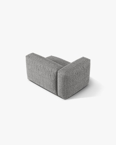 MODUL LATERAL PENTRU CANAPEA MARTINA, PE STANGA, GRI GRAFIT, TAPITAT CU TAPITERIE DIN TEXTIL BOUCLE MONET, MICADONI - Img 3