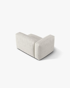 MODUL LATERAL PENTRU CANAPEA MARTINA, PE STANGA, MELANJ GRI BEJ, TAPITAT CU TAPITERIE DIN TEXTIL BOUCLE MONET, MICADONI - Img 3