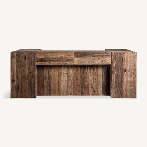 MODUL PENTRU PULT DE BAR LAHTI 33369, MARO ANTICHIZAT, CONFECTIONAT DIN LEMN RECICLAT, STIL VINTAGE - Img 3