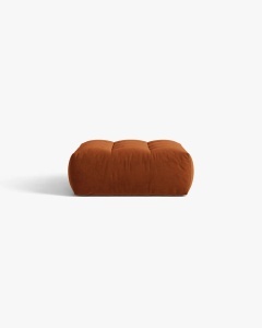 MODUL POUF CANAPEA BLOOM, CARAMIZIU, 107X99 CM, CU TAPITERIE DIN TEXTIL CATIFEA CASINO, MICADONI