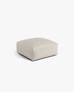 MODUL POUF CANAPEA/COLTAR MARTINA, 108X108 CM, BEJ, TAPITAT CU TAPITERIE DIN TEXTIL BOUCLE MONET, MICADONI - Img 2