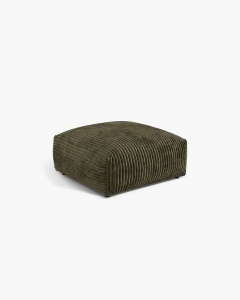 MODUL POUF CANAPEA/COLTAR MARTINA, 108X108 CM, VERDE MUSCHI, TAPITAT CU TAPITERIE DIN TEXTIL CORDOI TILIA, MICADONI - Img 2