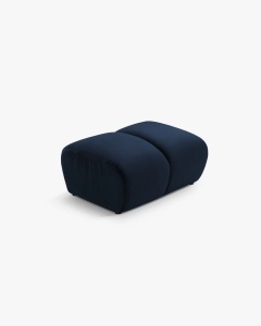 MODUL POUF COLTAR DIANA, ALBASTRU ROYAL, 60X82 CM, TAPITAT CU TAPITERIE DIN TEXTIL CATIFEA SALVADORE, MICADONI