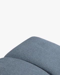 MODUL POUF COLTAR DIANA, BLUE JEANS, 60X82 CM, TAPITAT CU TAPITERIE DIN TEXTIL STRUCTURAT BUBBLE, MICADONI - Img 2