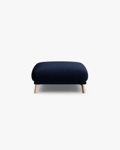 MODUL POUF COLTAR NAOMI, ALBASTRU ROYAL, 85X85 CM, TAPITAT CU TAPITERIE DIN TEXTIL CATIFEA SALVADOR, MICADONI