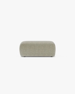 MODUL POUF KATE, MELANJ VERDE MUSCHI, 60X99 CM, TAPITAT CU TAPITERIE DIN TEXTIL STUCTURAT PUENTE, MICADONI